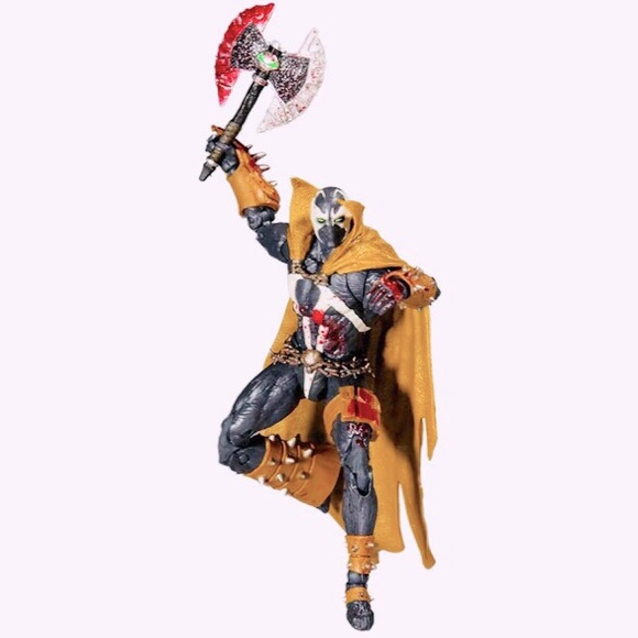 McFarlane Toys Mortal Kombat 11 Spawn Bloody Classic 7" Action Figure Display - Picture 8 of 8
